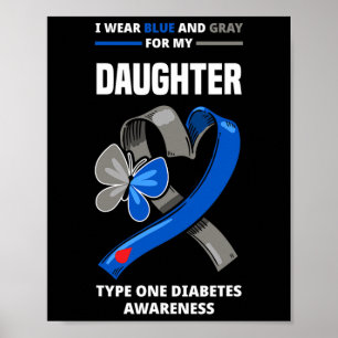 Affiche Je porte le bleu et le gris pour ma fille Type Un