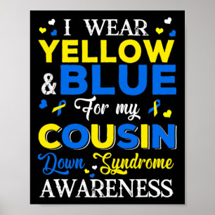 Affiche Je Porte Le Bleu Et Le Jaune Pour Mon Syndrome Cou