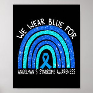 Affiche Je porte le bleu pour le syndrome d'Angelman Blue 