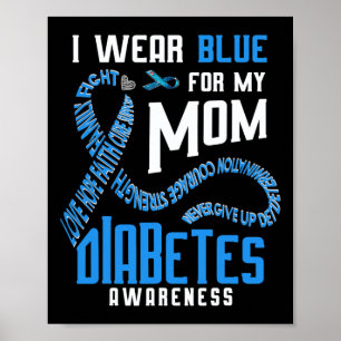 Affiche Je porte le bleu pour ma mère Sensibilisation au d
