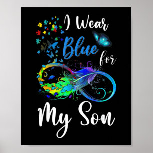Affiche Je porte le bleu pour mon fils Sensibilisation sur