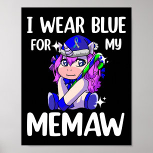 Affiche Je porte le bleu pour mon souvenir Diabète sensibi