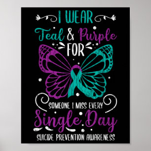 Affiche Je porte le bleu sarcelle et le violet pour la sen