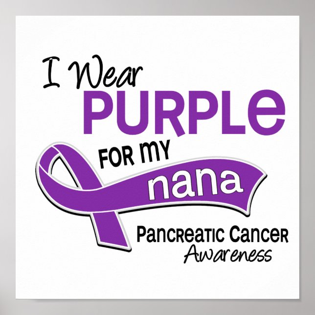 Affiche Je Porte Le Purple 42 Nana Cancer Pancréatique (Devant)