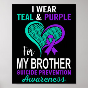 Affiche Je Porte Le Purple Turquoise En Mémoire De Mon Sui