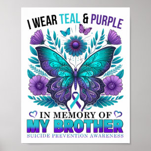 Affiche Je Porte Le Purple Turquoise En Mémoire De Mon Sui