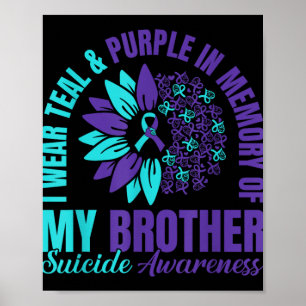 Affiche Je Porte Le Purple Turquoise En Mémoire De Mon Sui