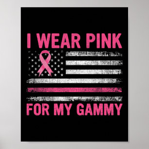 Affiche Je Porte Le Rose Pour Ma Gamme Sensibilisation Au