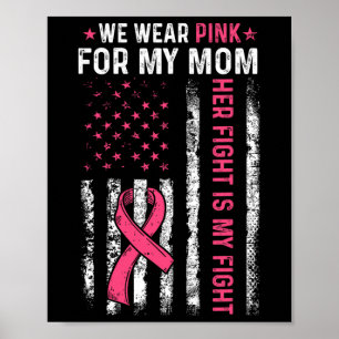 Affiche Je Porte Le Rose Pour Ma Mère Conscience Du Cancer