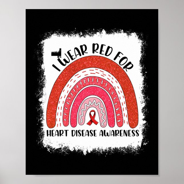 Affiche Je Porte Le Rouge Pour Le Mois De Sensibilisation  (Devant)
