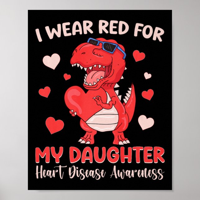 Affiche Je Porte Le Rouge Pour Ma Fille Sensibilisation Au (Devant)