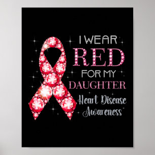Affiche Je Porte Le Rouge Pour Ma Fille Sensibilisation Au