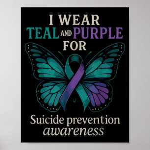 Affiche Je porte le sarcelle violet pour la sensibilisatio