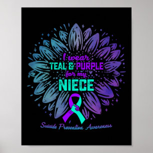 Affiche Je Porte Le Turquoise Et Le Violet Pour La Prévent