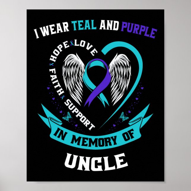 Affiche Je Porte Le Turquoise Et Le Violet Pour Mon Oncle  (Devant)