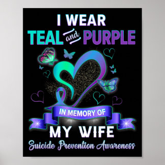 Affiche Je Porte Le Turquoise Violet En Mémoire De La Prév