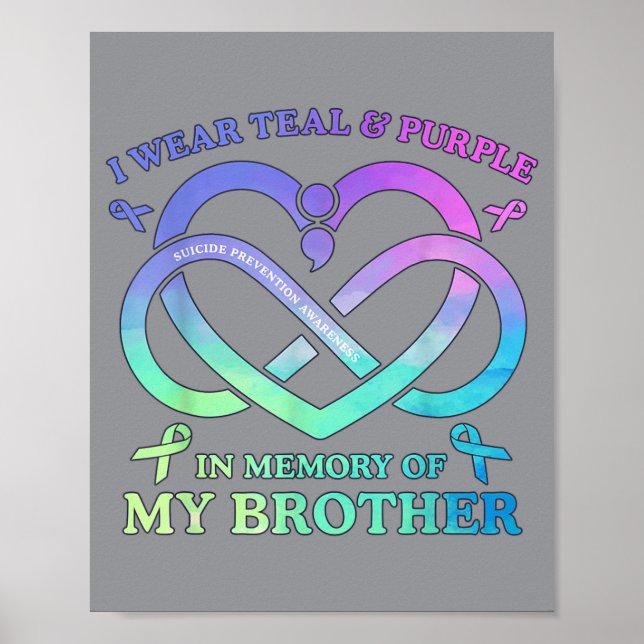 Affiche Je Porte Le Turquoise Violet Mémoire De La Prévent (Devant)