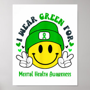 Affiche Je Porte Le Vert Pour La Sensibilisation À La Sant