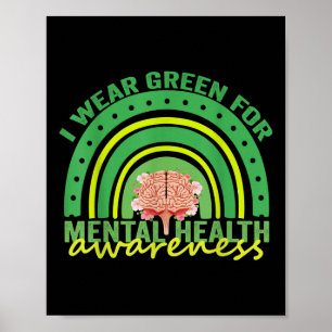 Affiche Je Porte Le Vert Pour La Sensibilisation À La Sant