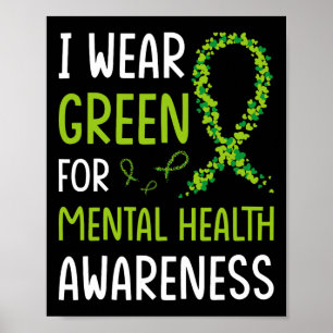Affiche Je Porte Le Vert Pour Le Mois De Sensibilisation À