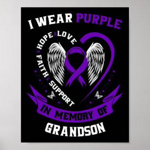 Affiche Je porte le violet en mémoire de l'épilepsie grand