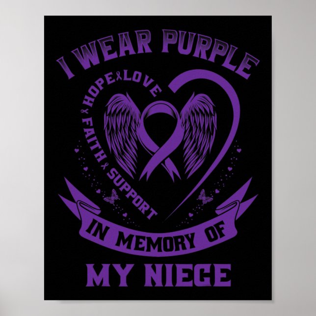 Affiche Je Porte Le Violet En Mémoire De Ma Nièce Épilepsi (Devant)