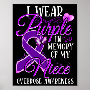 Affiche Je Porte Le Violet En Mémoire De Ma Nièce Surdose
