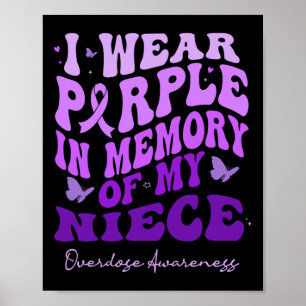Affiche Je Porte Le Violet En Mémoire De Ma Nièce Surdose