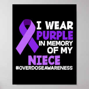 Affiche Je Porte Le Violet En Mémoire De Ma Nièce Surdose 