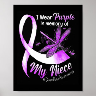 Affiche Je Porte Le Violet En Mémoire De Ma Nièce Surdose 