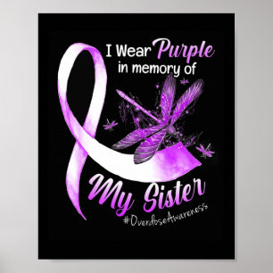 Affiche Je Porte Le Violet En Mémoire De Ma Soeur À L'Époq