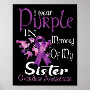 Affiche Je Porte Le Violet En Mémoire De Ma Soeur À L'Époq
