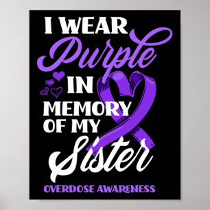 Affiche Je Porte Le Violet En Mémoire De Ma Soeur À L'Époq