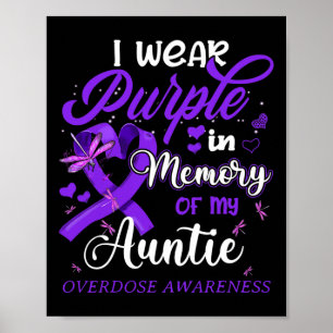 Affiche Je Porte Le Violet En Mémoire De Ma Tante Surdose