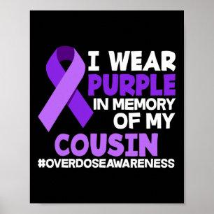 Affiche Je Porte Le Violet En Mémoire De Mon Cousin Overdo