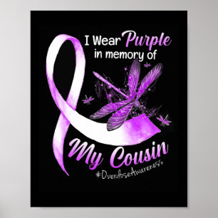 Affiche Je Porte Le Violet En Mémoire De Mon Cousin Overdo