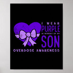 Affiche Je Porte Le Violet En Mémoire De Mon Fils - Surdos