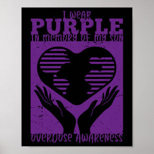 Affiche Je Porte Le Violet En Mémoire De Mon Fils - Surdos