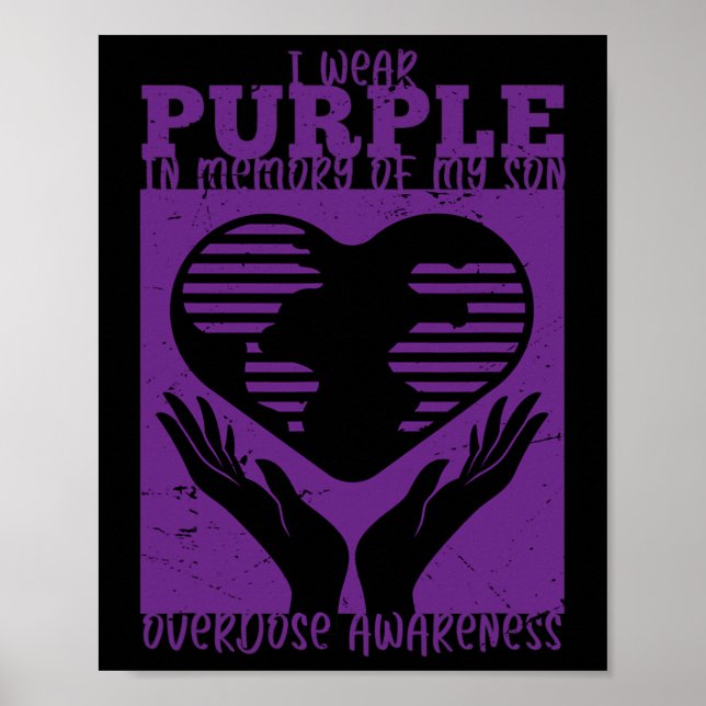Affiche Je Porte Le Violet En Mémoire De Mon Fils - Surdos (Devant)
