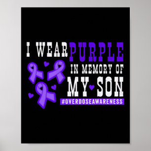 Affiche Je Porte Le Violet En Mémoire De Mon Fils - Surdos