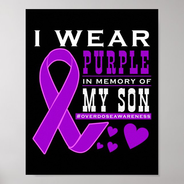 Affiche Je Porte Le Violet En Mémoire De Mon Fils - Surdos (Devant)