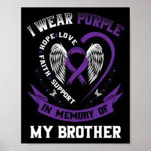Affiche Je Porte Le Violet En Mémoire De Mon Frère Epileps