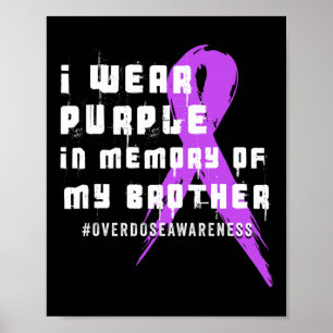 Affiche Je Porte Le Violet En Mémoire De Mon Frère - Surdo