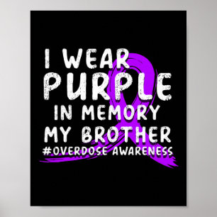Affiche Je Porte Le Violet En Mémoire De Mon Frère - Surdo