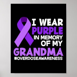 Affiche Je Porte Le Violet En Mémoire De Mon Grand-Mère, L