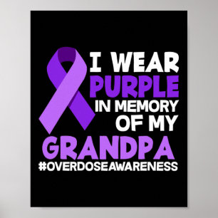 Affiche Je Porte Le Violet En Mémoire De Mon Grand-Père, L
