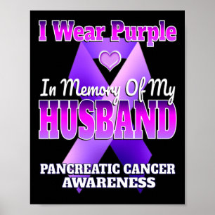 Affiche Je Porte Le Violet En Mémoire De Mon Mari Pancréat