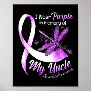 Affiche Je Porte Le Violet En Mémoire De Mon Oncle Surdose