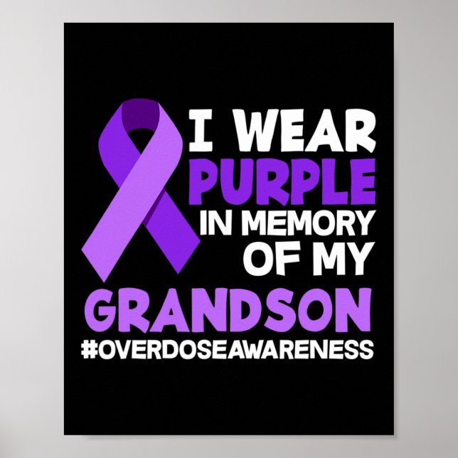 Affiche Je Porte Le Violet En Mémoire De Mon Petit-Fils Su (Devant)