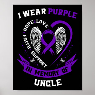 Affiche Je Porte Le Violet En Mémoire Du Cancer Pancréatiq